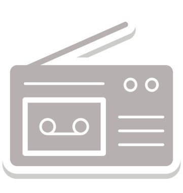 İzole kolayca simge düzenleme vektör radyo veya değişikliğin.