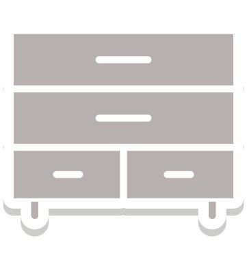 Olmak kolayca düzenleyebilir veya değiştirilen çekmeceler izole vektör simgesi.