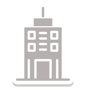 Otel binası izole vektör simgesi olmak kolayca düzenleyebilir veya değiştirilen.