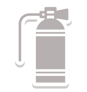 Olmak kolayca düzenleyebilir veya değiştirilen yangın söndürücü izole vektör simgesi.