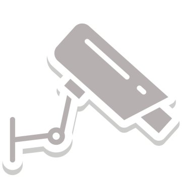 Olmak kolayca düzenleyebilir veya değiştirilen Cctv kamera izole vektör simgesi.