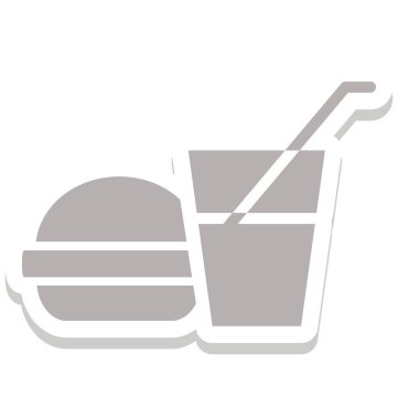 Olmak kolayca düzenleyebilir veya değiştirilen Fast Food izole vektör simgesi.