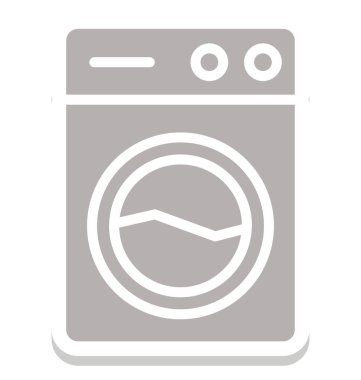 Olmak kolayca düzenleyebilir veya değiştirilen çamaşır makinesi izole vektör simgesi.