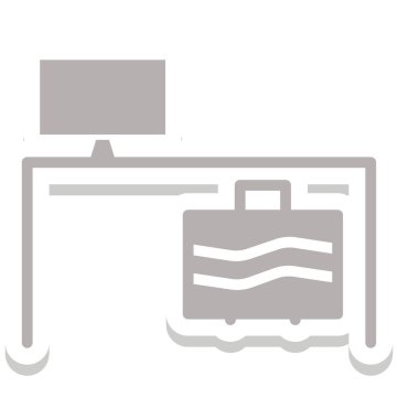 Olmak kolayca düzenleyebilir veya değiştirilen bilgisayar tablo izole vektör simgesi.