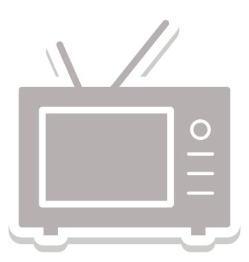 Olmak kolayca düzenleyebilir veya değiştirilen Tv izole vektör simgesi.