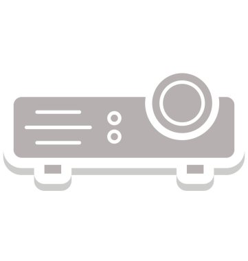 Olmak kolayca düzenleyebilir veya değiştirilen projektör izole vektör simgesi.