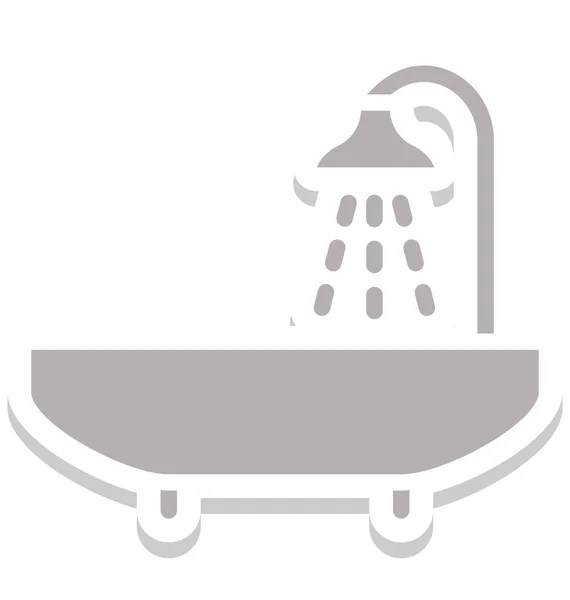Bathtub Isolated Vector Icon Can Easily Edit Modified — Stock Vector