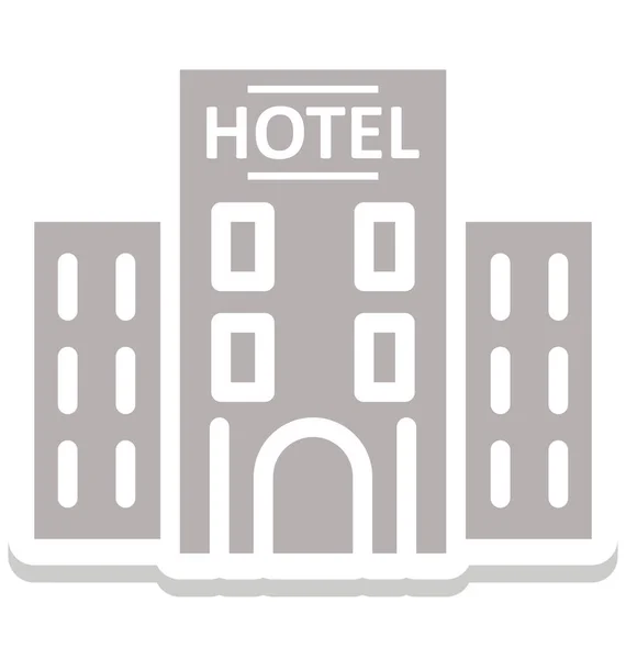 Icono Vectorial Aislado Del Hotel Lujo Que Puede Editar Modificar — Archivo Imágenes Vectoriales