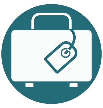 Olmak kolayca düzenleyebilir veya değiştirilen Bagaj çanta izole vektör simgesi.