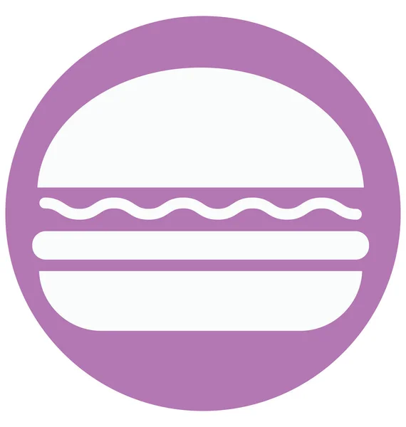 Isolée Burger Icône Vectorielle Qui Peut Être Facilement Éditée Modifiée — Image vectorielle