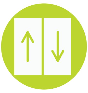 Olmak kolayca düzenleyebilir veya değiştirilen Asansör izole vektör simgesi.