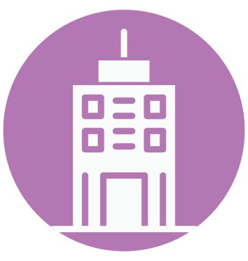 Otel binası izole vektör simgesi olmak kolayca düzenleyebilir veya değiştirilen.