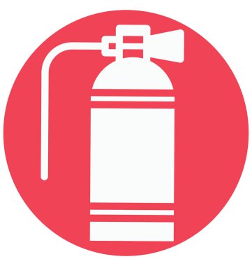 Olmak kolayca düzenleyebilir veya değiştirilen yangın söndürücü izole vektör simgesi.