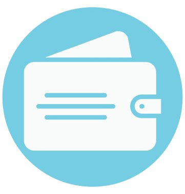 Olmak kolayca düzenleyebilir veya değiştirilen cüzdan izole vektör simgesi.