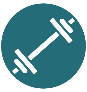 Olmak kolayca düzenleyebilir veya değiştirilen dumbbell izole vektör simgesi.