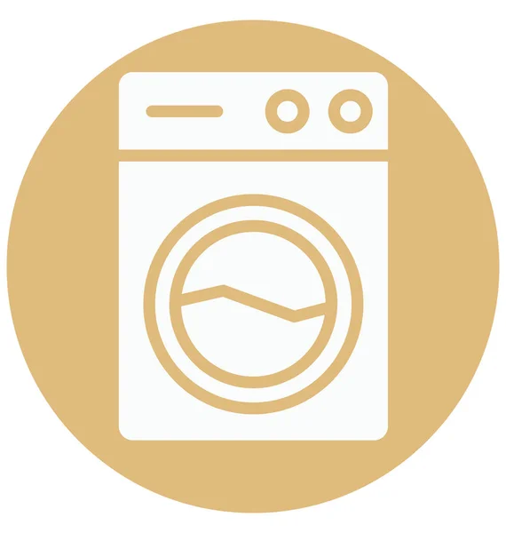 Tvättmaskin Isolerade Vektor Ikon Som Kan Vara Enkelt Redigera Eller — Stock vektor