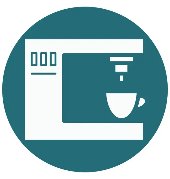 Kaffeemaschine Isolierte Vektor Symbol Das Leicht Bearbeitet Oder Geändert Werden — Stockvektor