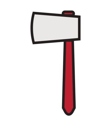 Balta anahat ve dolu izole vektör kolayca düzenlenmiş veya değiştirilmiş simgesi