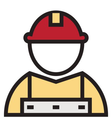 İşgücü anahat ve dolu izole vektör kolayca düzenlenmiş veya değiştirilmiş simgesi