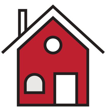 House anahat ve dolu izole vektör kolayca düzenlenmiş veya değiştirilmiş simgesi 