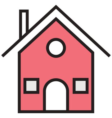 House anahat ve dolu izole vektör kolayca düzenlenmiş veya değiştirilmiş simgesi 