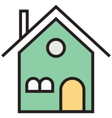 House anahat ve dolu izole vektör kolayca düzenlenmiş veya değiştirilmiş simgesi 