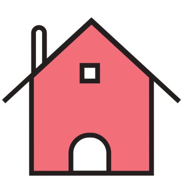 House anahat ve dolu izole vektör kolayca düzenlenmiş veya değiştirilmiş simgesi 