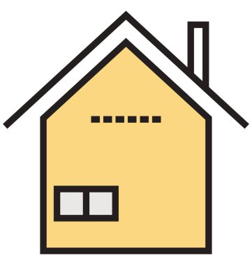 House anahat ve dolu izole vektör kolayca düzenlenmiş veya değiştirilmiş simgesi 