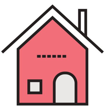 House anahat ve dolu izole vektör kolayca düzenlenmiş veya değiştirilmiş simgesi 