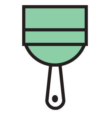 Boya silindiri anahat ve dolu izole vektör kolayca düzenlenmiş veya değiştirilmiş simgesi