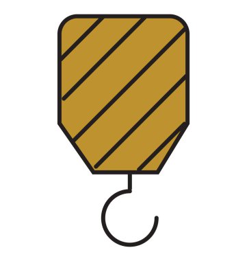 Liman kasnak anahat ve dolu izole vektör kolayca düzenlenmiş veya değiştirilmiş simgesi 