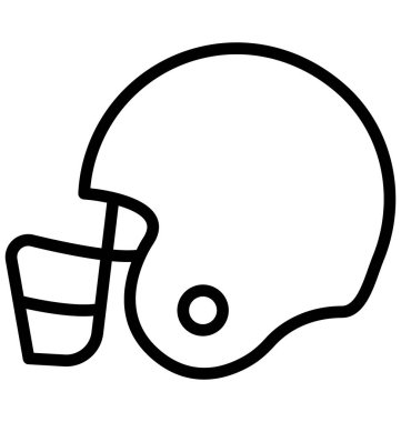 Kolayca değiştirilebilen veya düzenlenebilen Kask İzole Edilmiş Vektör Simgesi