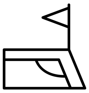 Futbol köşesi, Köşe, İzole Vektör Simgesi Kolayca değiştirilebilir veya düzenlenebilir