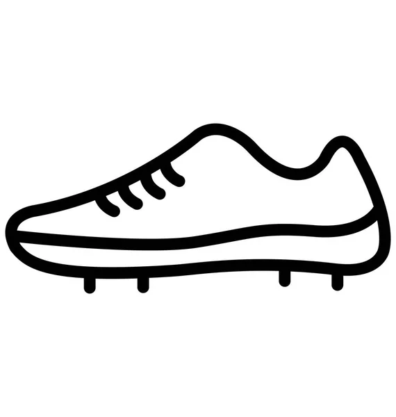 Athlete Shoe Footwear Isolated Vector Icon Can Easily Modified Edited — Stock Vector