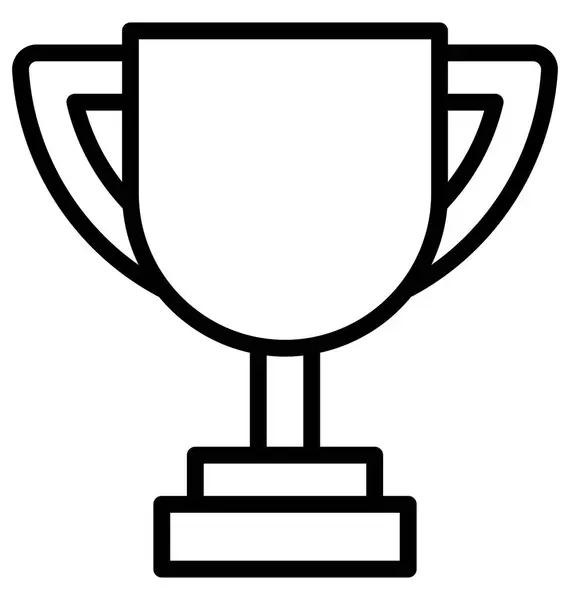 Trophy Achievement Isolated Vector Icon Yang Dapat Dengan Mudah Diubah - Stok Vektor