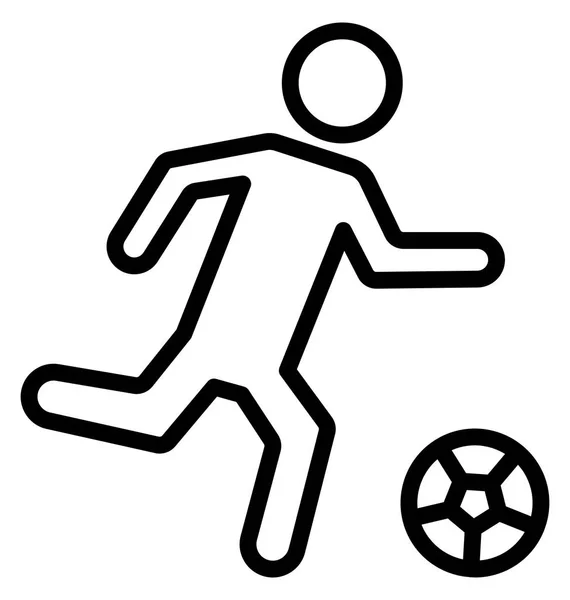 Football Kick Isolated Vector Icon Can Easily Modified Edited — Stock Vector