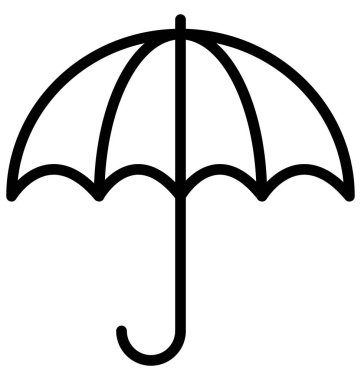 Kolayca değiştirilebilir ya da düzenlenebilir şemsiye, koruma izole edilmiş Vektör Simgesi