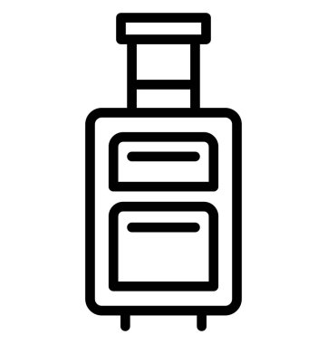 bagaj, bavul İzole edilmiş Vektör Simgesi Kolayca değiştirilebilir veya düzenlenebilir