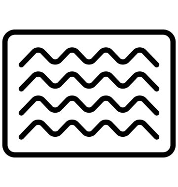 Okyanus, okyanus dalgaları, kolayca değiştirilebilen veya düzenlenebilen Vektör Simgesini izole etti