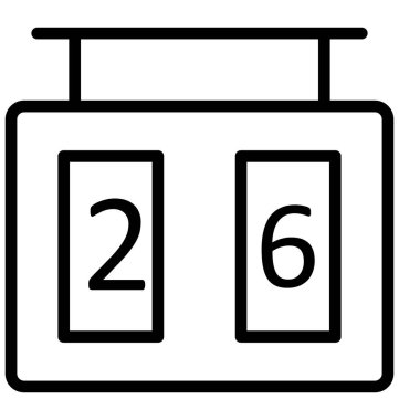 Puan tahtası, Kolayca değiştirilebilen veya düzenlenebilen izole edilmiş Vektör Simgesini Sayar