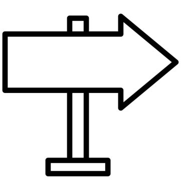 Ok, yönü izole edilmiş vektör simgesi kolayca değiştirilebilir ya da düzenlenebilir