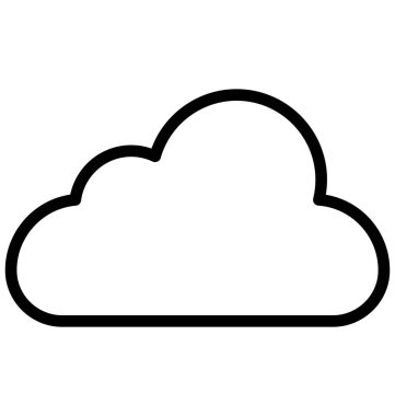 Bulut, hesaplanmış izole edilmiş vektör simgesi kolayca değiştirilebilir ya da düzenlenebilir