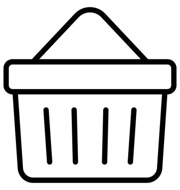 Sepet, sepet izole edilmiş vektör simgesi kolayca değiştirilebilir ya da düzenlenebilir