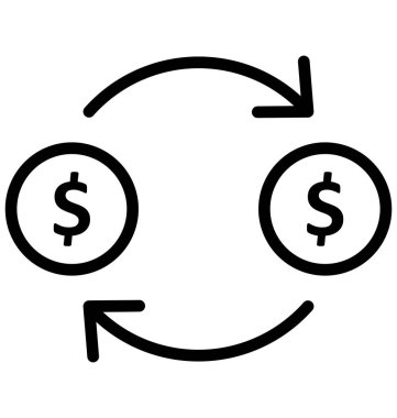 Dolar, e ticaret izole Vektör Simgesi Kolayca değiştirilebilir veya düzenlenebilir