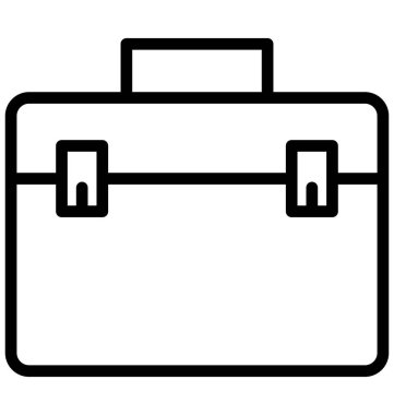 Bagaj, çanta Kolayca değiştirilebilen ya da düzenlenebilen izole edilmiş Vektör Simgesi