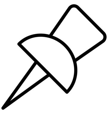 Kolayca değiştirilebilen veya düzenlenebilen pin, harita pin izole edilmiş Vektör Simgesi