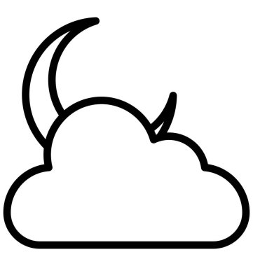 Bulut, bu kolayca değiştirilebilir veya düzenlenmiş bulutlu izole vektör simgesi