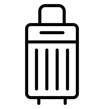 Bagaj, çanta kolayca değiştirilebilir veya düzenlenmiş izole vektör simge