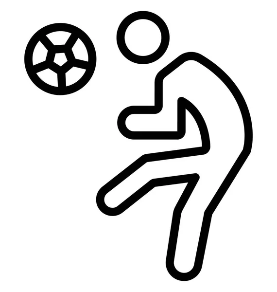 Striking Football Isolated Vector Icon Can Easily Modified Edited — Stock Vector