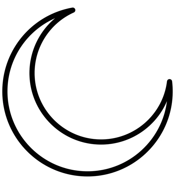 可以很容易地修改或编辑的新月 半月形分离矢量图标 — 图库矢量图片
